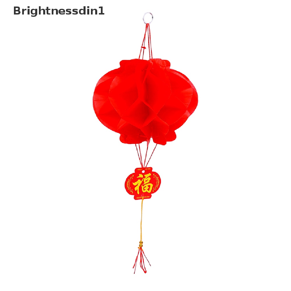[Brightnessdin1] 10pcs 2023tahun Baru Cina Tradisional Lampion Kertas Merah Dekorasi Butik