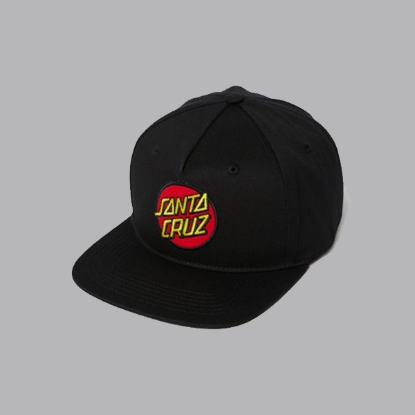 Santa Cruz Classic Dot Patch Snapback Black