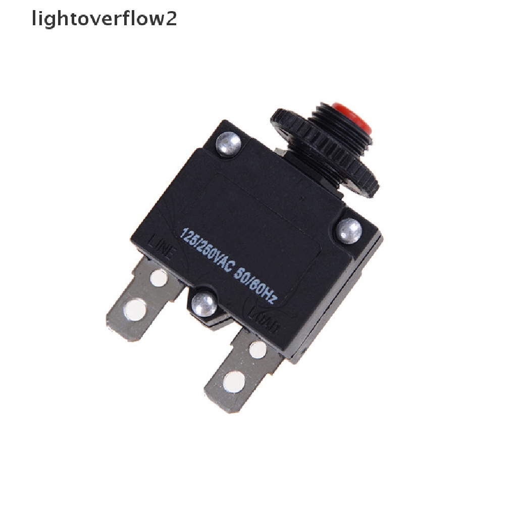 [lightoverflow2] 125/250VAC 15A Switch Push Reset Button Circuit Breaker Overload Protector Push Reset Button Circuit Breaker 125/250VAC 15A Switch Overload Protector Overload Pr