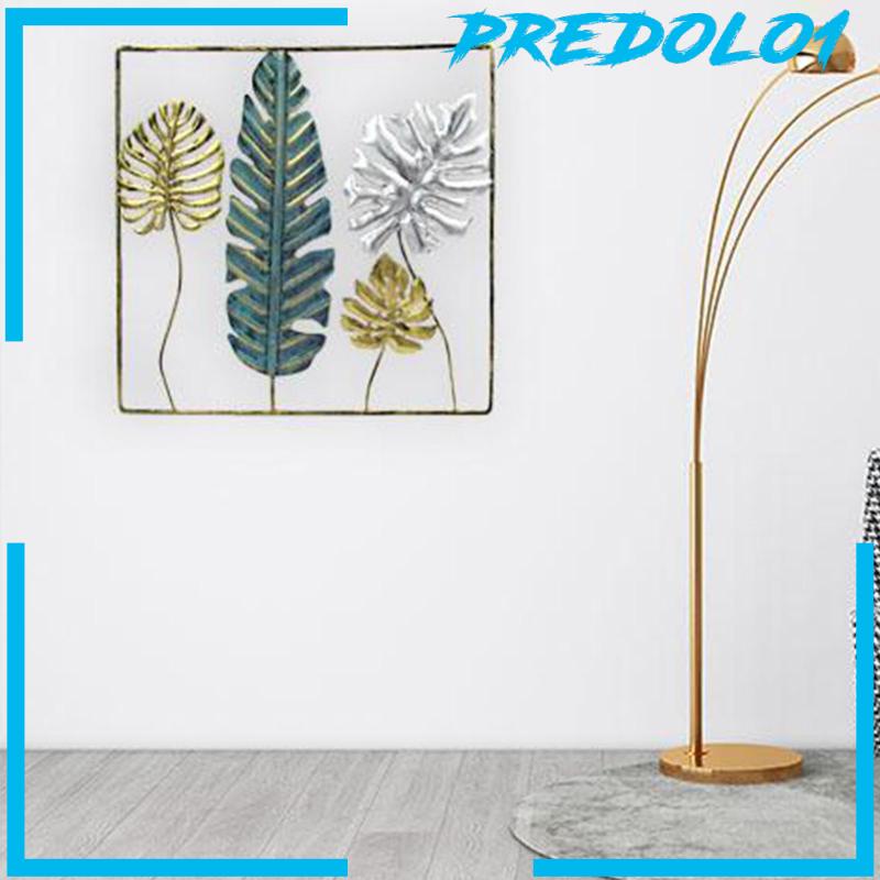 [Predolo1] Wall Decor Metal Leaf with Frame Art Crafts for Office Housewarming Gifts