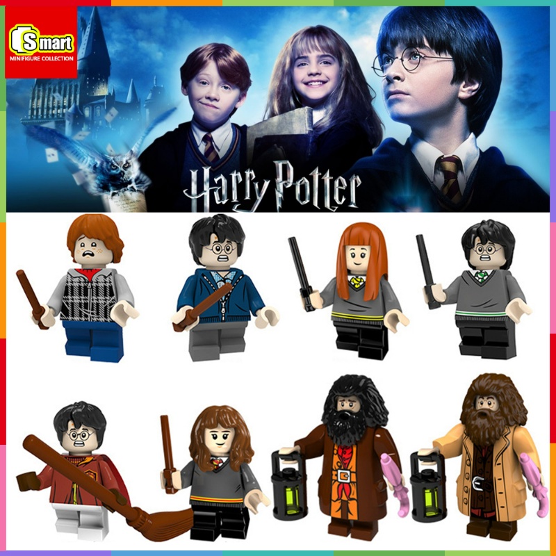 Harry Potter Rubeus Hagrid Ron Weiss Leginnie Weasley Hermione Granger Block Mainan Minifigure