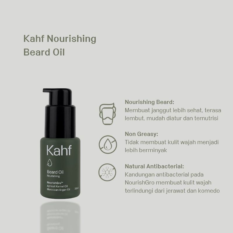 KAHF Nourishing Beard &amp; Hair Oil 30ml - Amaze_Kosmetik