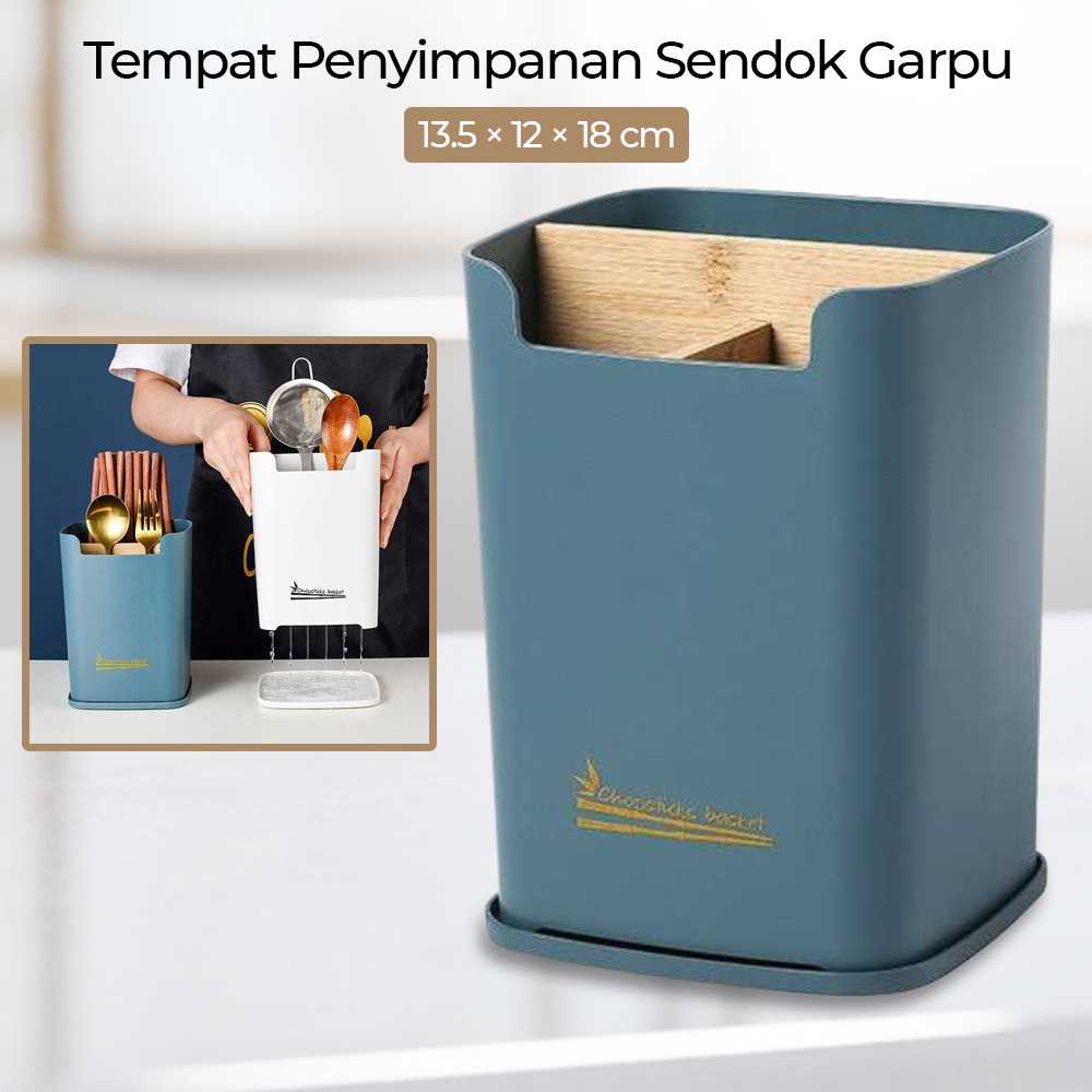 (BISA COD) FTIHSHP ABLG Tempat Penyimpanan Sendok Garpu Kitchen Storage Organizer - H-210