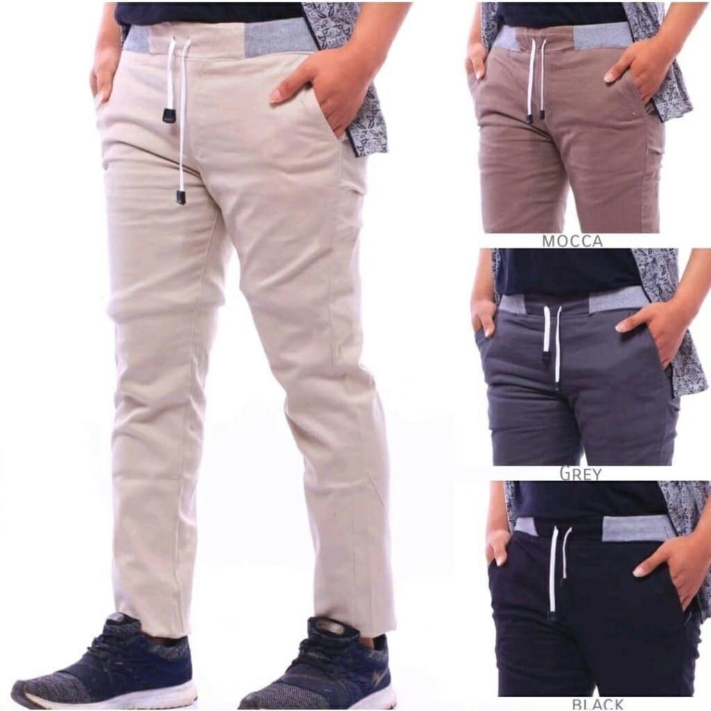 100 Ribu Dapat 3 Pcs Celana CHINO Panjang Pria Slimfit Premium Katun