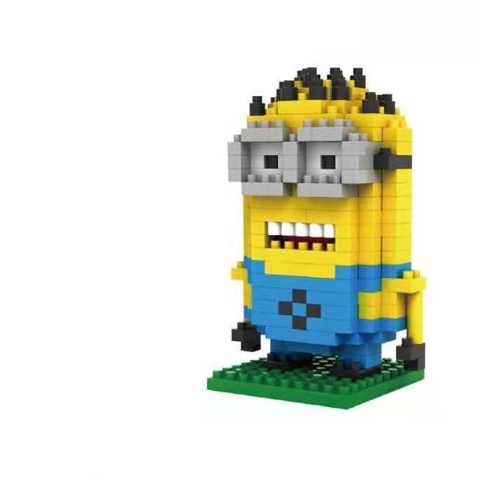 Minion Kompatibel Lego Jigsaw Blok Bangunan Rakitan Micro Partikel Kecil Stereo