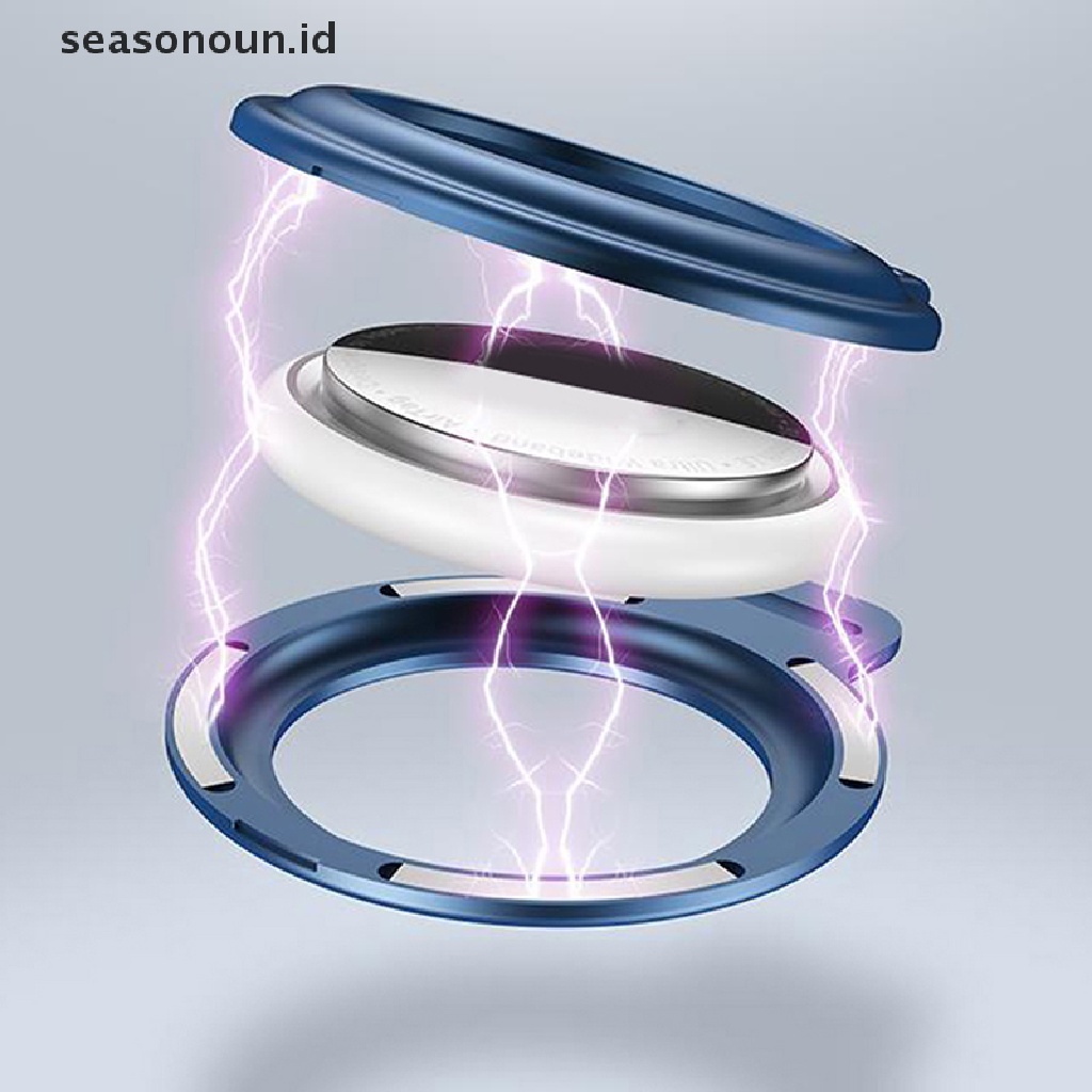 Seasonoun 1pc Airtag Case Pelindung Magnetik Untuk Airtags Cover Keychain Holder Tracker.