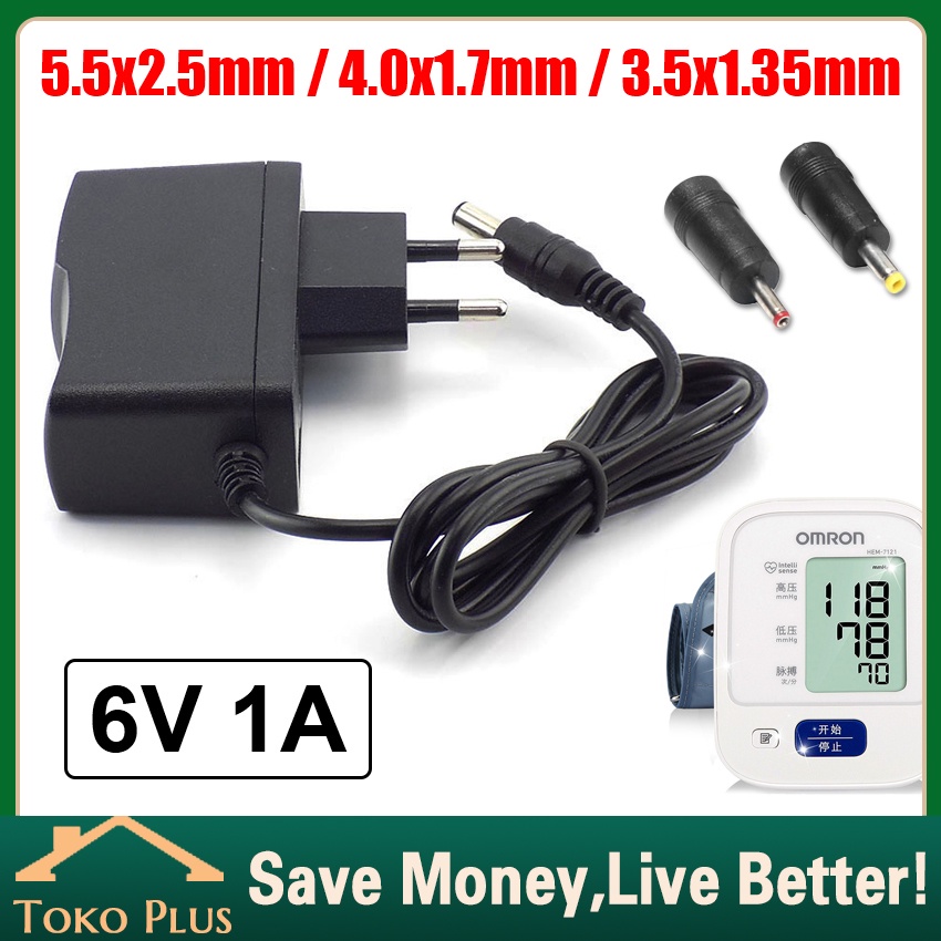 loli Adaptor Buat Omron Tensimeter Digital 6v Adaptor Replacement Dc 6v 6 Volt 1a Tensi Omron