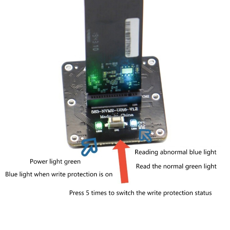 Btsg M.2 SSD Adapter NVMe Enclosure Expansion Card Adapter M.2 Ke USB3.1 Case Converter Untuk M.2 Ssd2230 /2242 /2260 /2280/