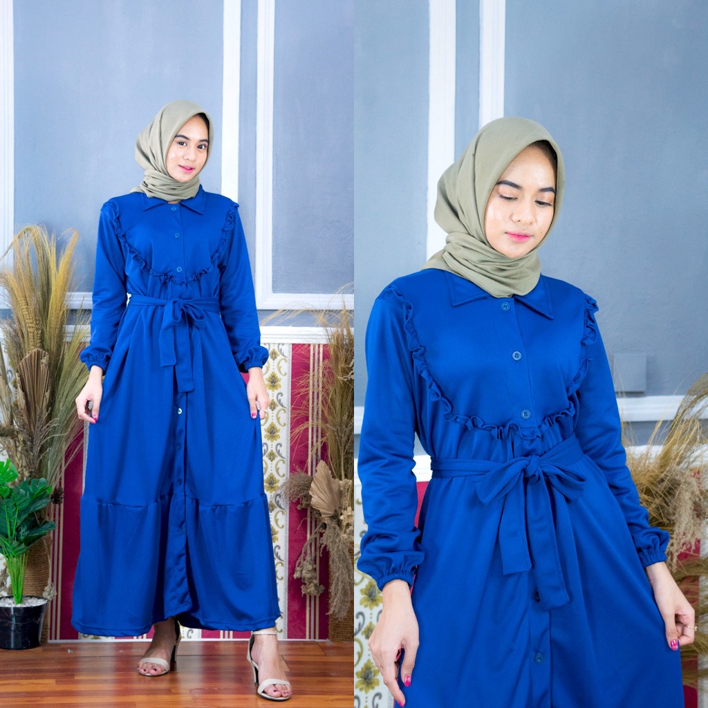 ilook | Belgia Dress Maxi | Gamis Wanita Muslim Modern | Gamis Lebaran 2023