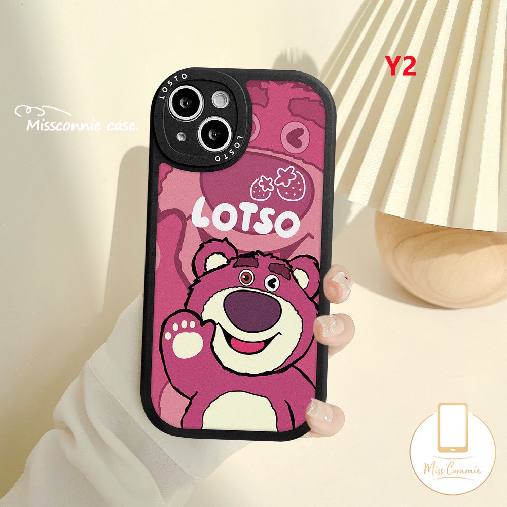 Lovely Casing Infinix Smart5 6 Infinix Hot 10T 10s 11s 9 10 11 Play Note8 Hot 10 Lite Kartun Imut Strawberry Bear Manyo Couple Soft Cover