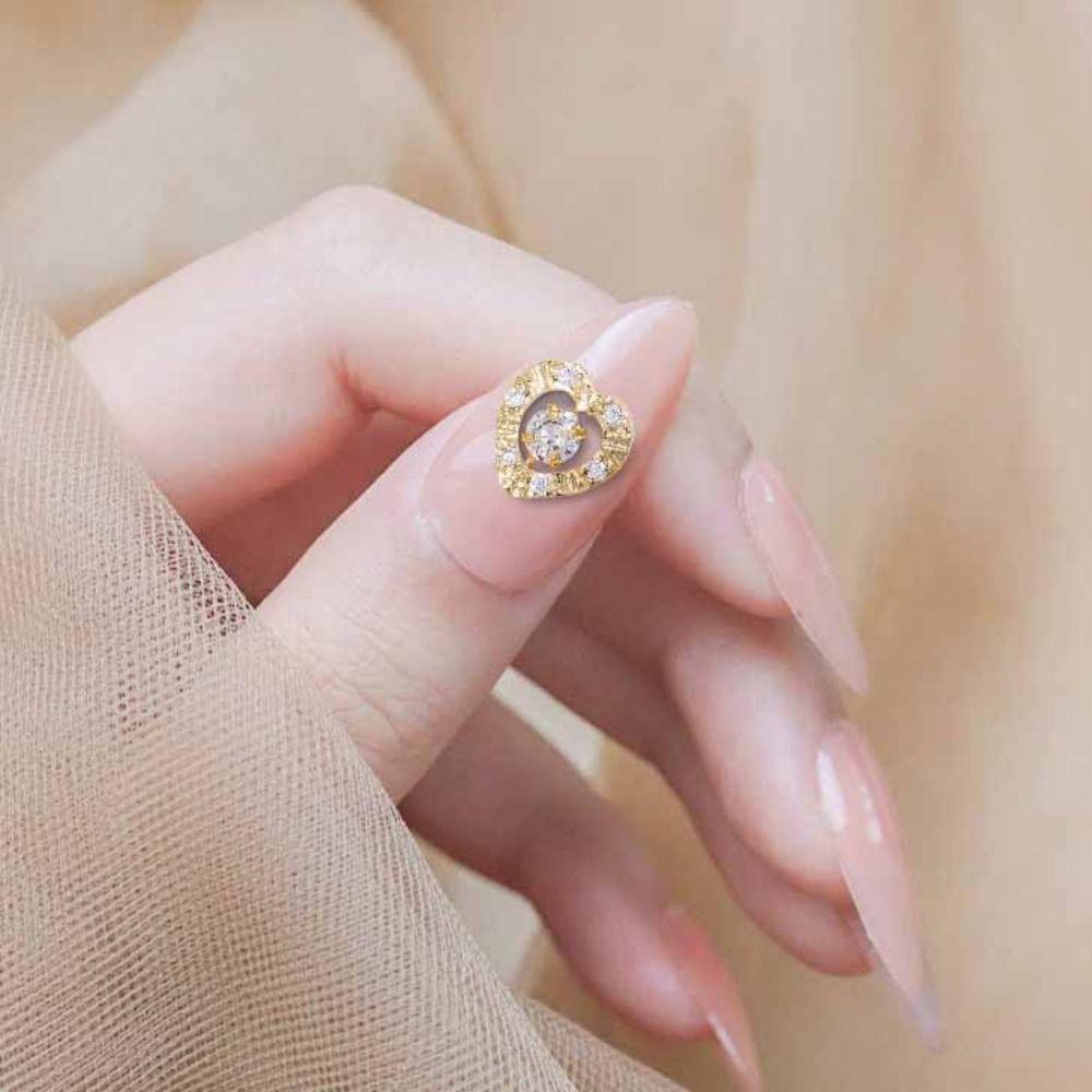 Mxbeauty Dekorasi Nail Art 3D DIY Detak Jantung Kupu-Kupu Beruang Manicure Perhiasan Aksesoris