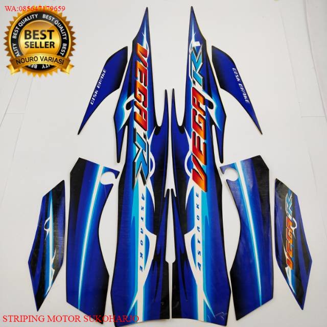 (ORI) Striping Yamaha Vega r new 2007 2008 biru list body standar KUALITAS ORIGINAL MURAH