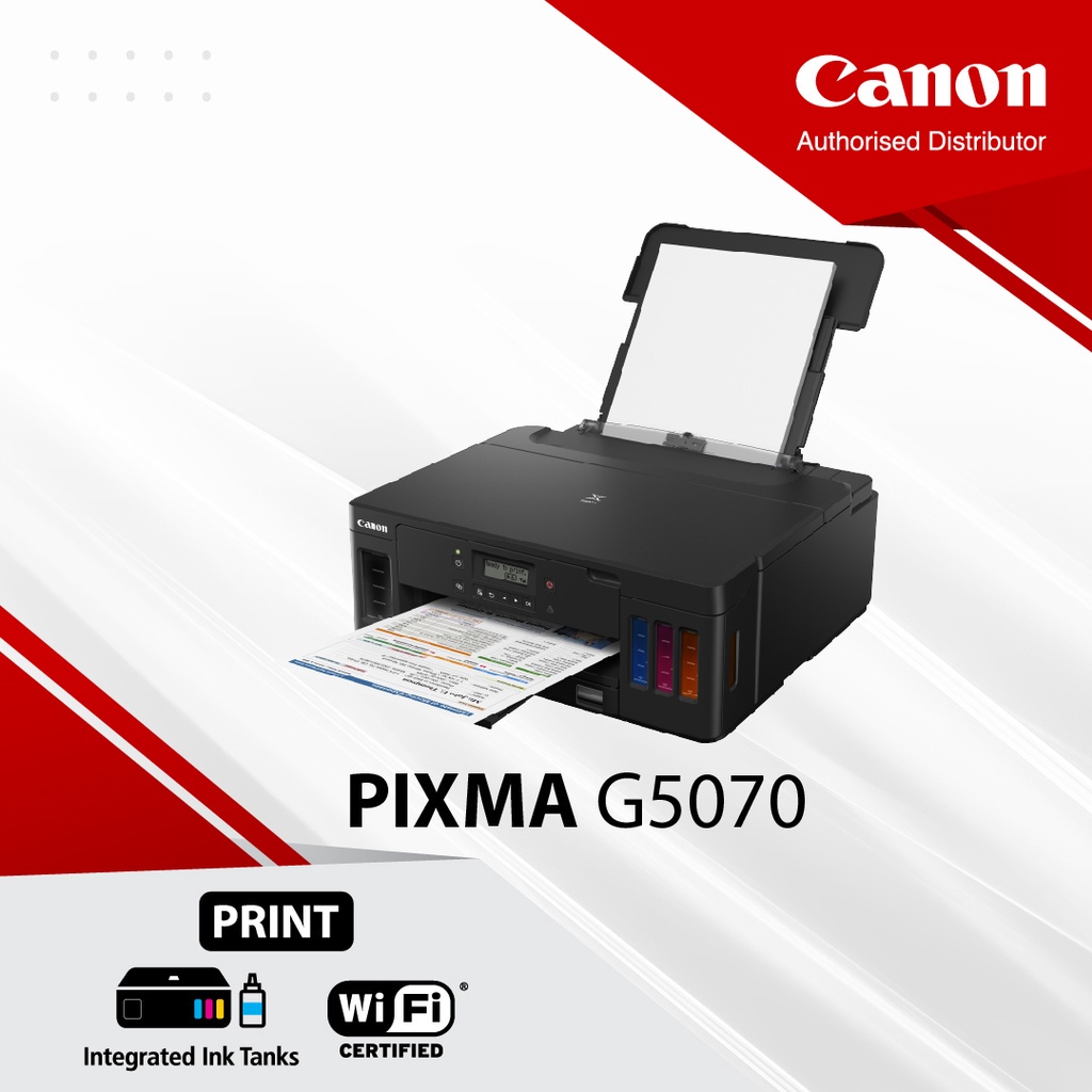 PRINTER CANON PIXMA G5070 WIRELESS SINGLE FUNCTION INKTANK PRINTER GARANSI RESMI