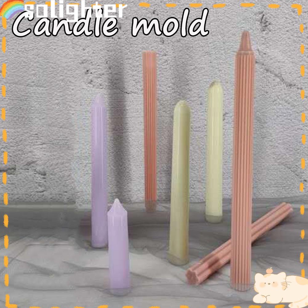 Solighter Cetakan Lilin Pesta Gereja Plastik Match Besar Silinder Rib Handmade Membuat Sabun