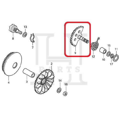 AS GIGI SLAH STATER SPINDLE COMP KICK STARTER VARIO 110 KARBURATOR 28250-KVB-902 ASLI ORIGINAL AHM HGP HONDA