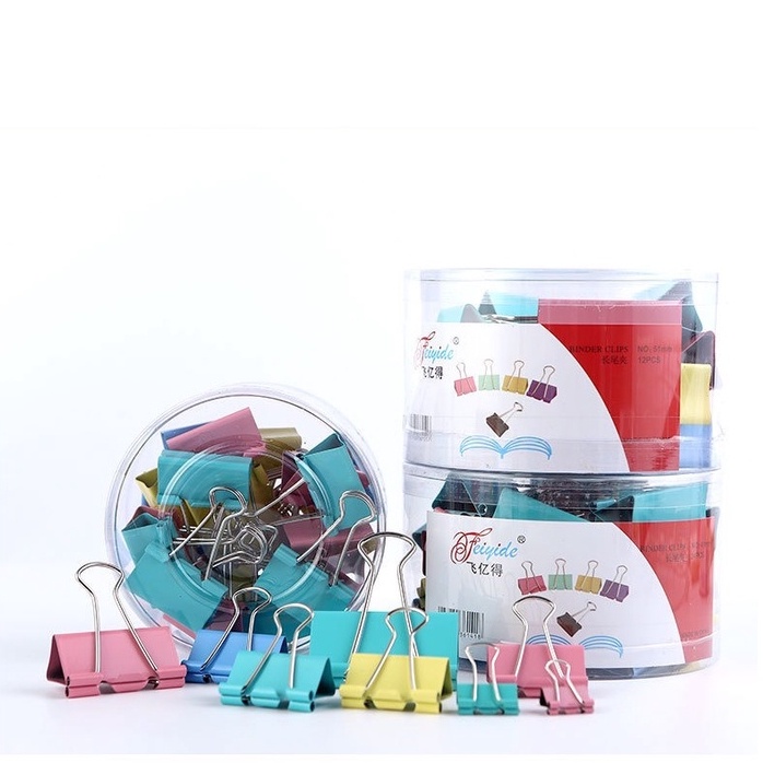 

IDgrosir 48pcs 25mm Binder Paper Clip Warna Warni Besi Klip Jepit Kertas IDG-ST0262