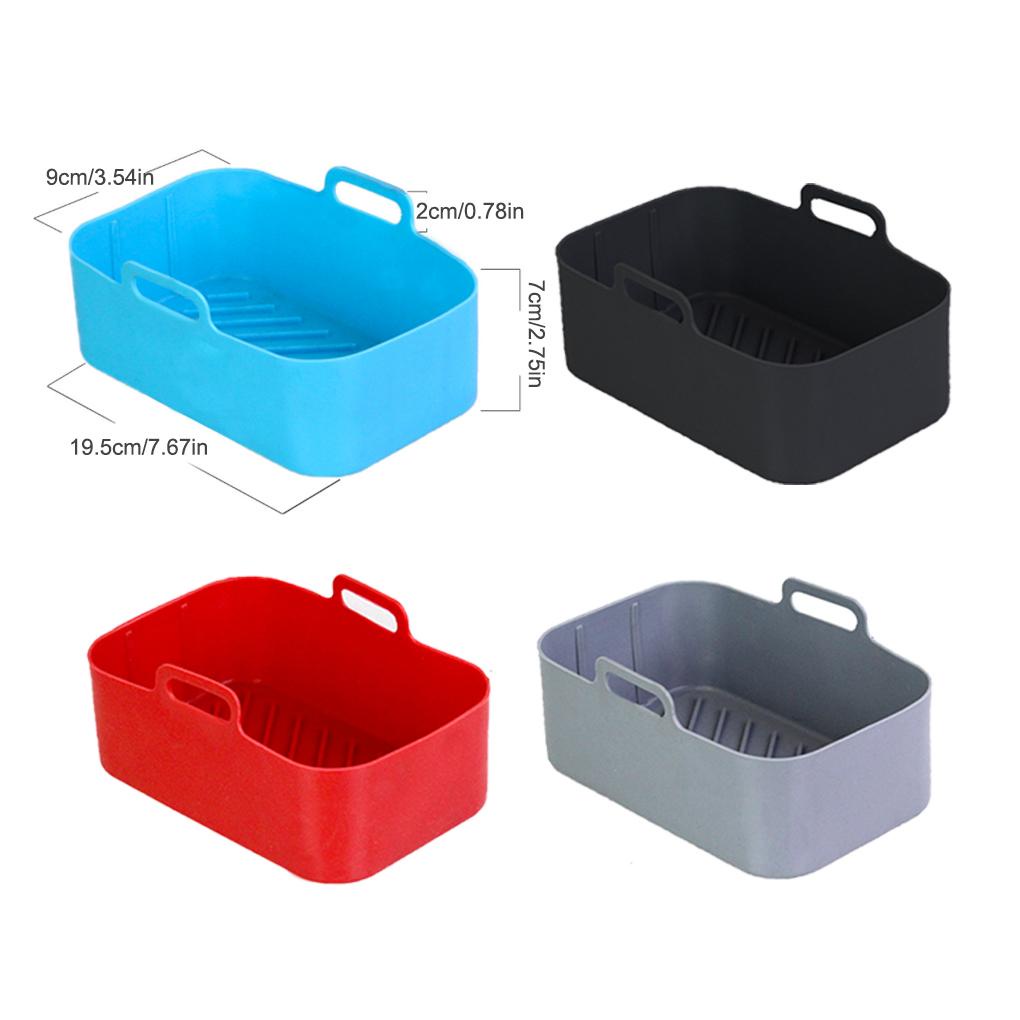 Fryer Plate Bake Tray Silicone Liner Aksesoris Rumah Tangga Perlengkapan Kue BBQ Dicuci Permukaan Halus Gadget Dapur