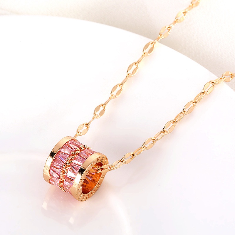 Bermutu Tinggi Pinggang Kecil Liontin Perempuan Rose Gold Titanium Steel Kalung Perempuan Elegan Kalung Perhiasan Hadiah