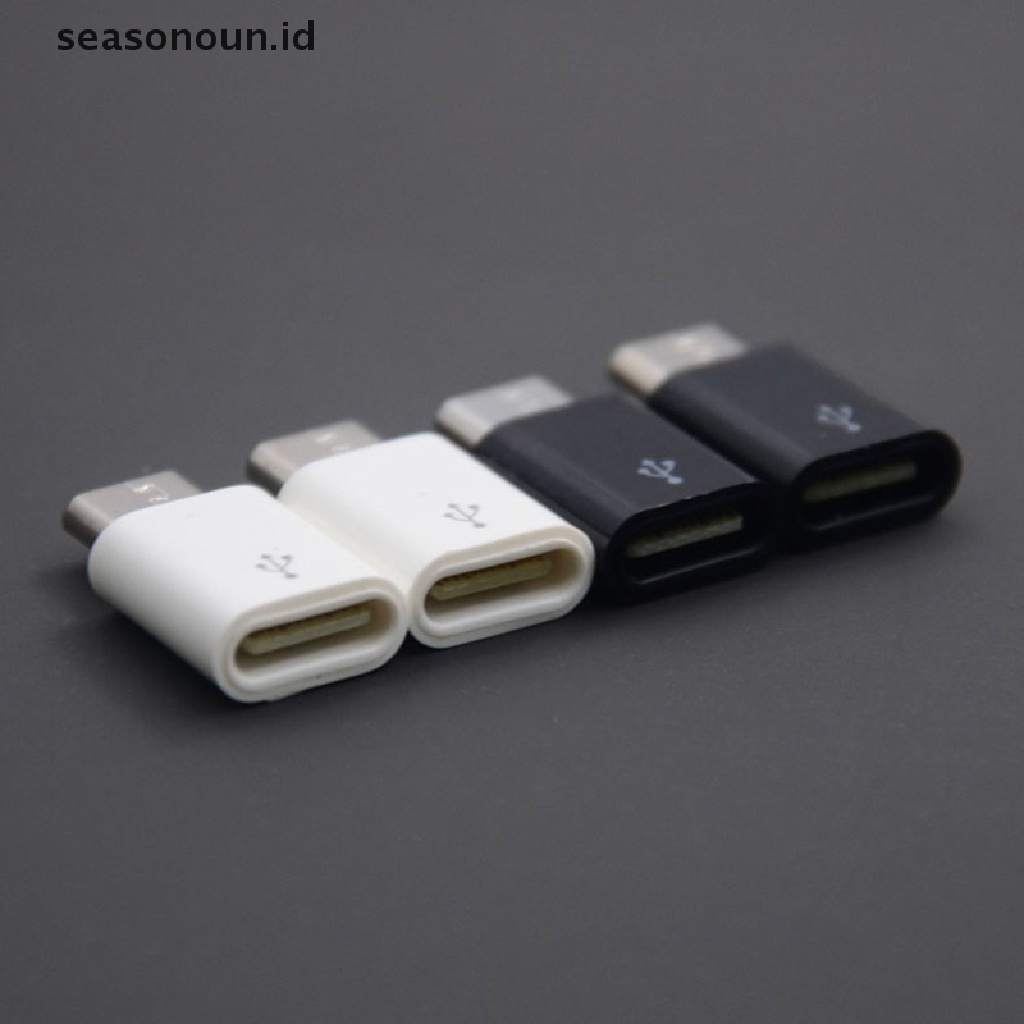 Seasonoun 1Pcs Konektor Konverter Tipe C Female To Micro USB Male Untuk Adaptor Ponsel Android.