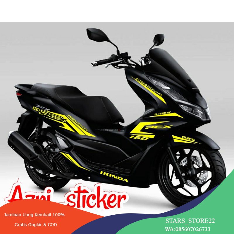 (PREMIUM) CUTTING STIKER HONDA PCX 160 PCX 150 DESAIN 2023 striping pcx 160, stiker cutting list bod
