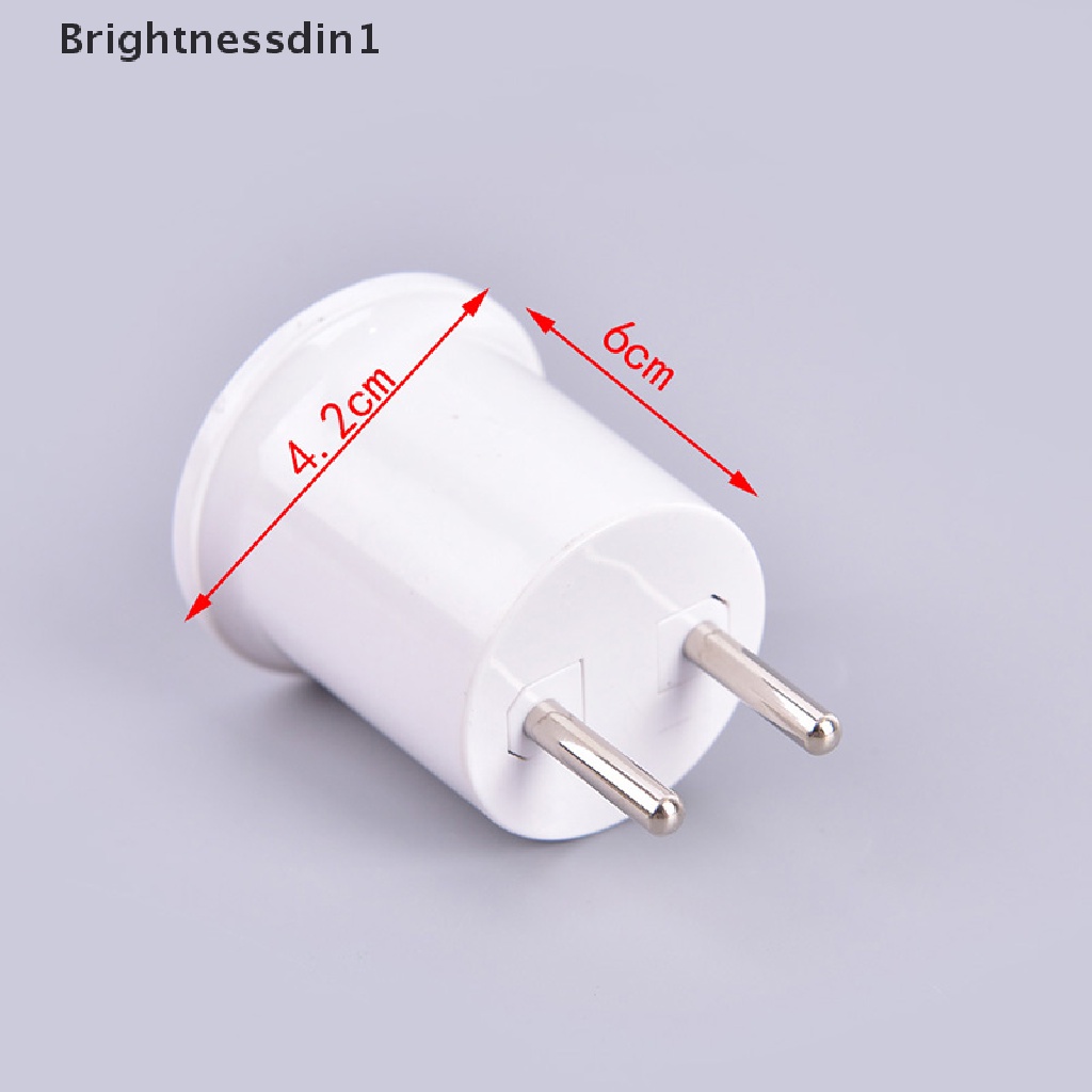 [Brightnessdin1] E27 Base Lampu Ke EU/US Plug Socket Lamp Holder Converter Adapter Lampu Bohlam Lampu Butik