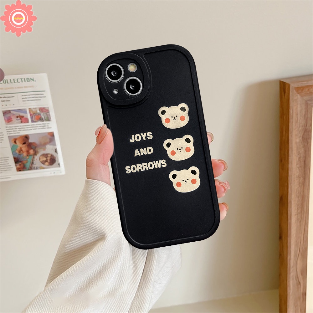 Kartun Lucu Beruang Case Infinix Hot10 10s 10T 11s Pintar5 6 Hot 9 11 10 Bermain Hot 10 Lite Note8 Fashion Berlian Kisi Beruang Bahagia Teh Susu Soft Cover