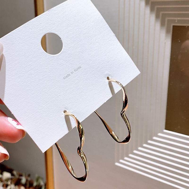 Anting Fashion Geometris Logam Jepang Korea Unik Simple Trendy