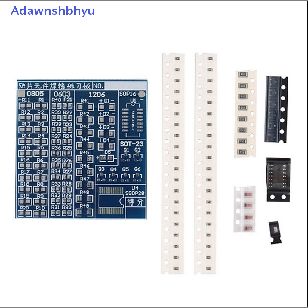 Adhyu SMT Latihan Las Komponen SMD Papan PCB Solder Solder DIY Suite Kit ID