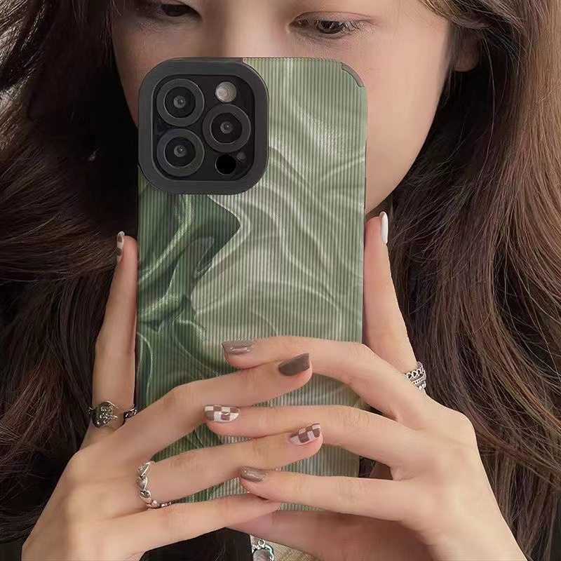 New！Green Wave Soft Case HP OPPO A91 F11 F9 Pro A3S A9 A5 A31 A53 A33 2020 A7 A5S A12 A11K A52 A92 A83 A55 A56 A55S A95 FTD Stripe Casing Realme C1 X XT Reno 2F 3 5 6 5G