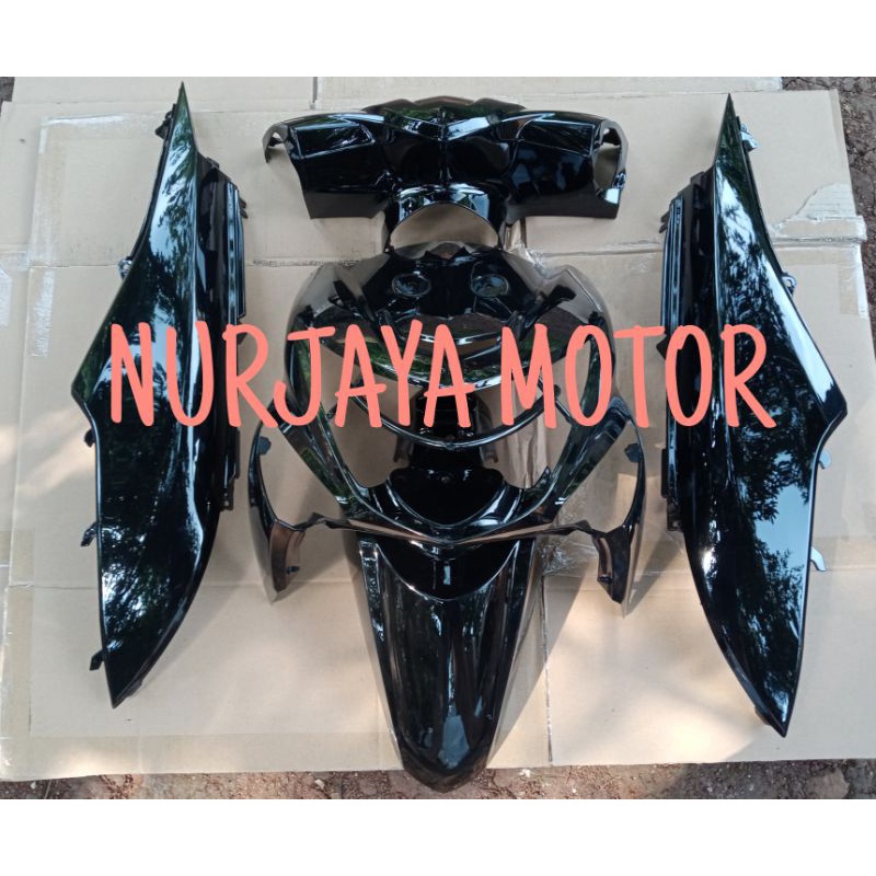 Full set cover body halus beat pop hitam polos