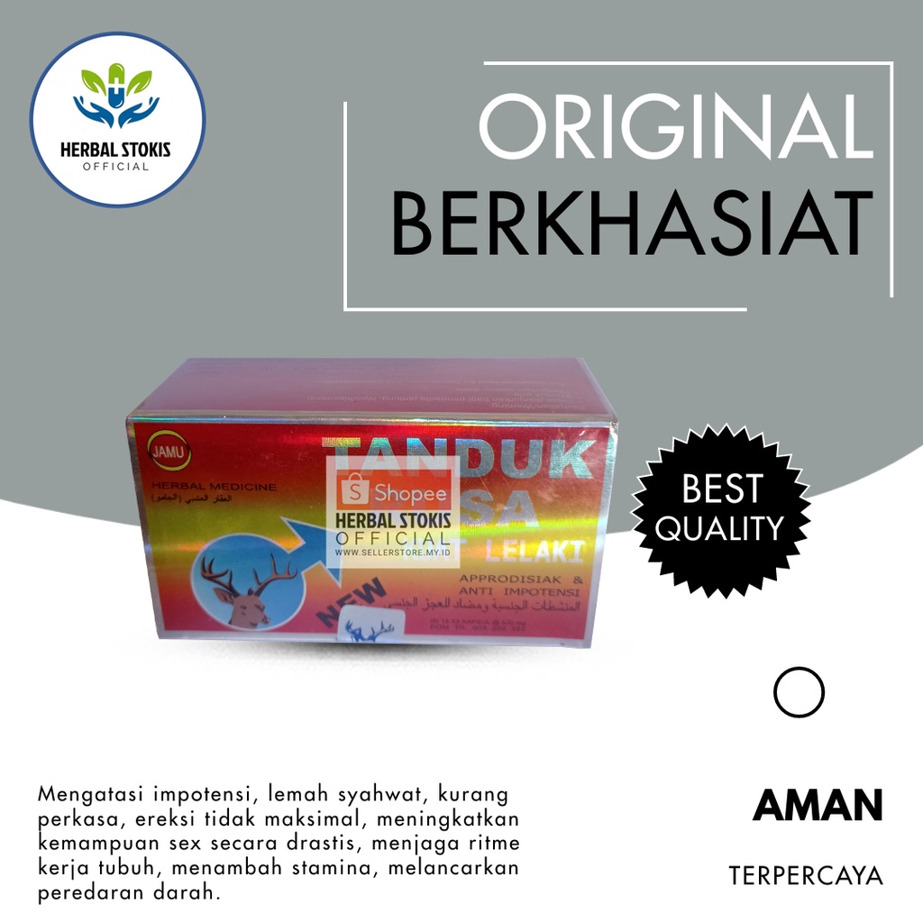 Suplemen Kapsul Herbal KapsulTanduk (Rusa) New Original Kapsul Kesehatan Obat Stamina Pria