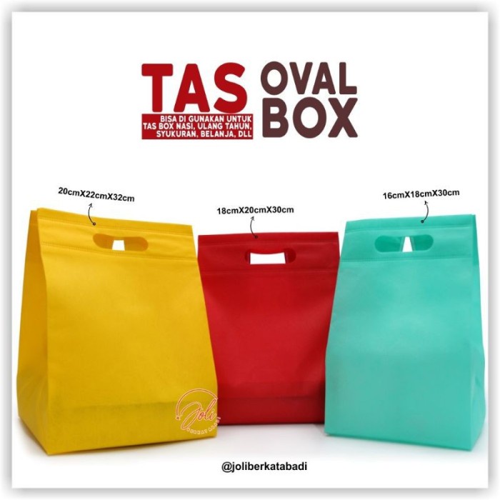 

⭐BISA COD⭐ 12PCS TAS SPUNBOND KOTAK / TAS DUS NASI BESEK THINWALL / TAS BERKAT /