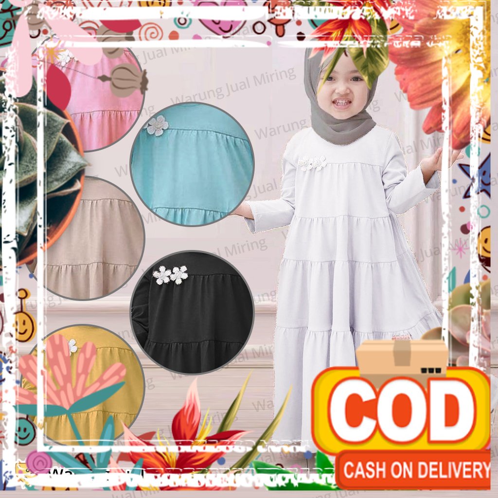 Gamis Anak Princess 1-12 Tahun Model Susun Bahan Voxy Melar Balita Batita Murah Kids Kecil Perempuan