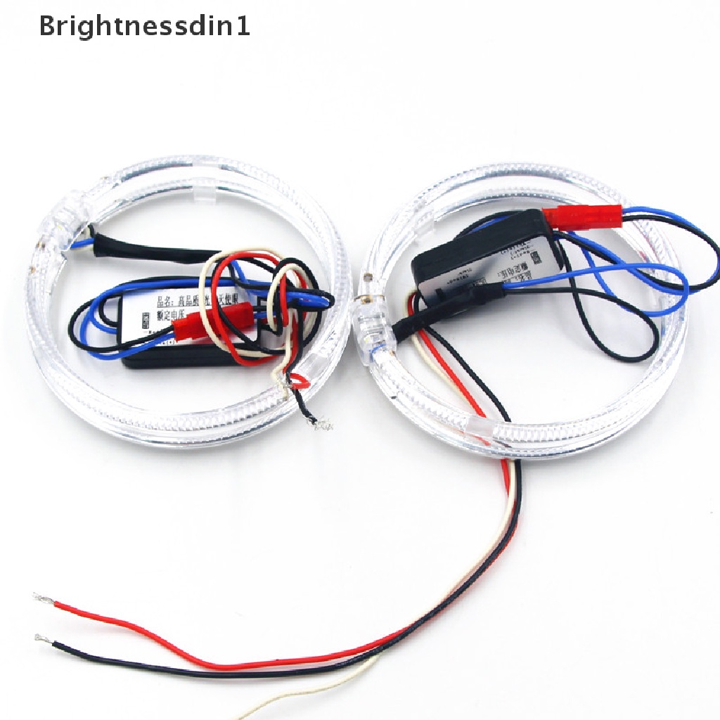 [Brightnessdin1] 1pc Multi Warna Angel Eye Circle Ring LED Headlight Fog Lamp Lensa Cahaya Ganda Butik