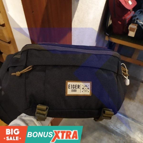 Tas Selempang EIGER1989 Routeway Shoulder Waist Bag 5L 91000 6129 Black Original MURAH KEREN AWET
