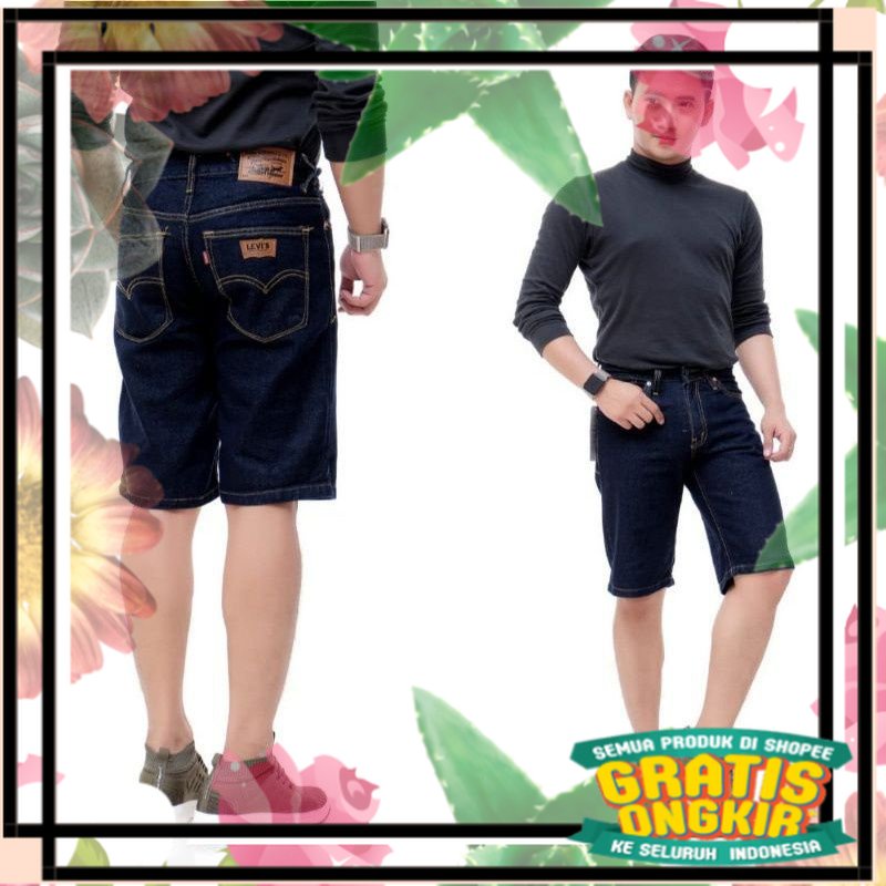 celana pendek/ponggol jeans pria / pendk
