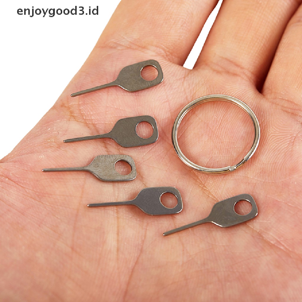 【Rready Stock】 5pcs/Set SIM Card Eject Pin Key Tool  SIM Card Tray Holder for Phone （ID）