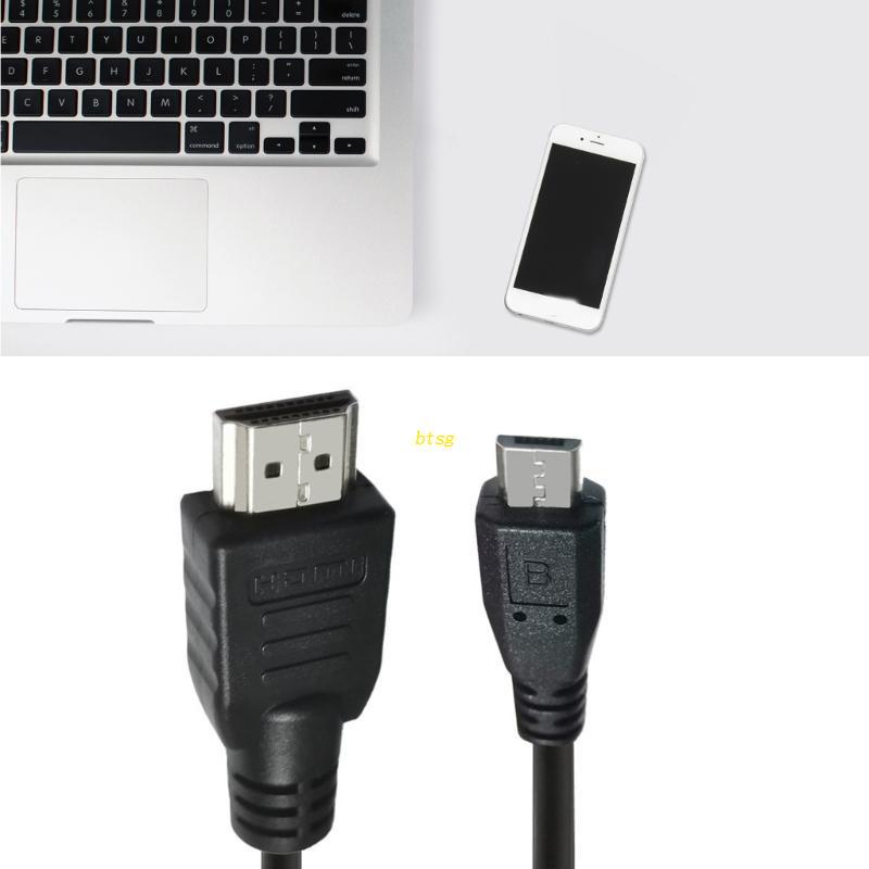 Btsg Adaptor Kabel Telepon Ke TV Micro USB 1080P HDTV Mirroring &amp; Charging Cable Untuk Smartphone Tablet Ke TV