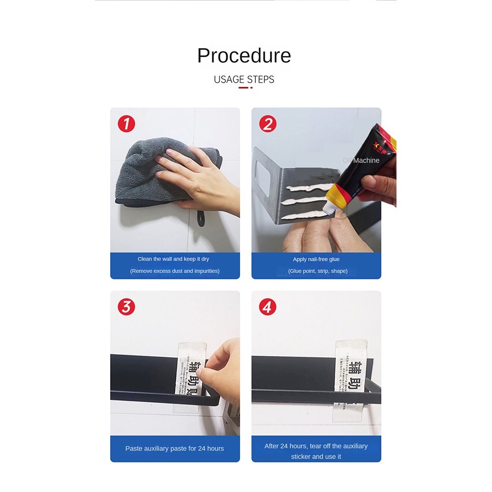 ღ 60Ml Kuku-Gratis Lem Putih Kuat Cair Cepat Kering Lem Punch-Gratis Perekat Tahan Air Multifungsi rumah Perekat Plastik Kaca Marmer Kayu