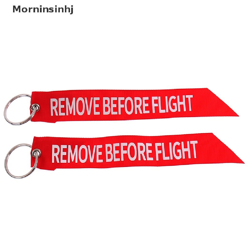 Mornin Remove Before Flight Gantungan Kunci Mobil Bordir Merah Aviation Hadiah Gantungan Kunci id