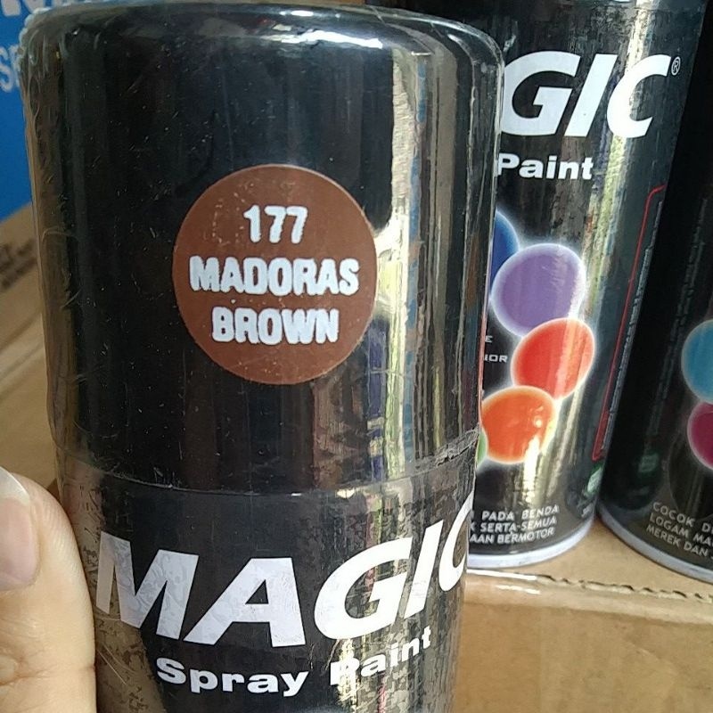 cat semprot pilok pilox magic spray paint magic madoras brown 177 300cc coklat tua coklat gelap