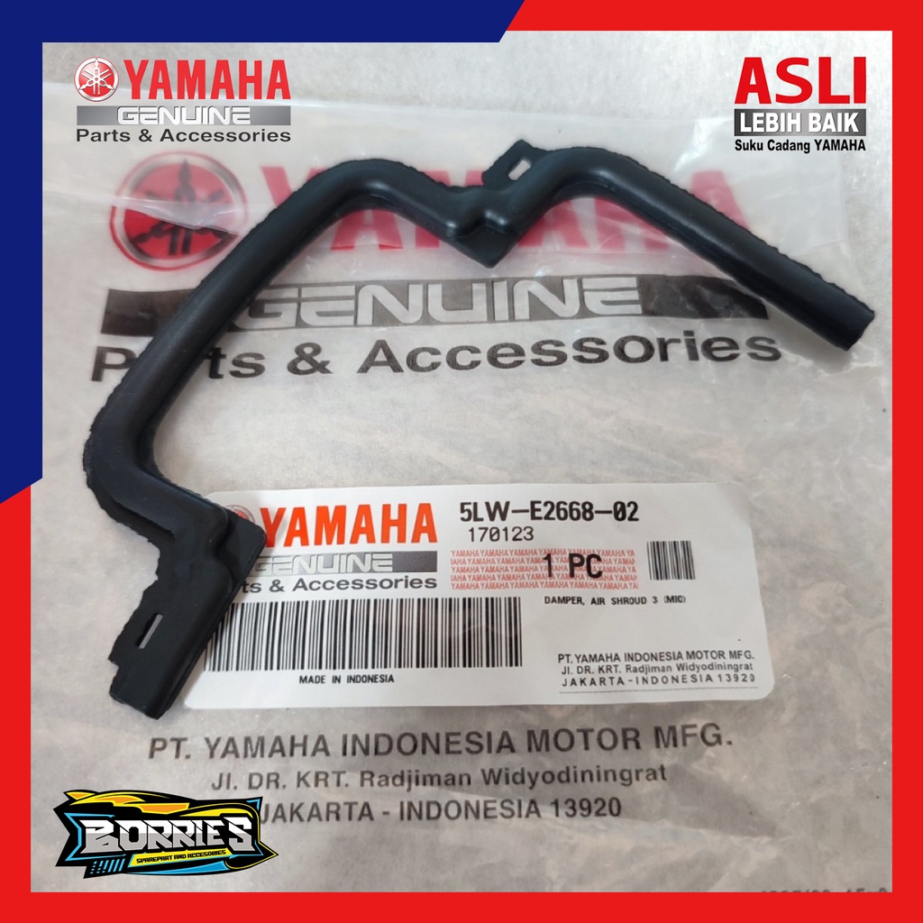 Damper Air Shroud 3 Karet Seal Cover Mesin Bagian Kiri Nouvo Mio Sporty Smile Soul Fino Original 5LW