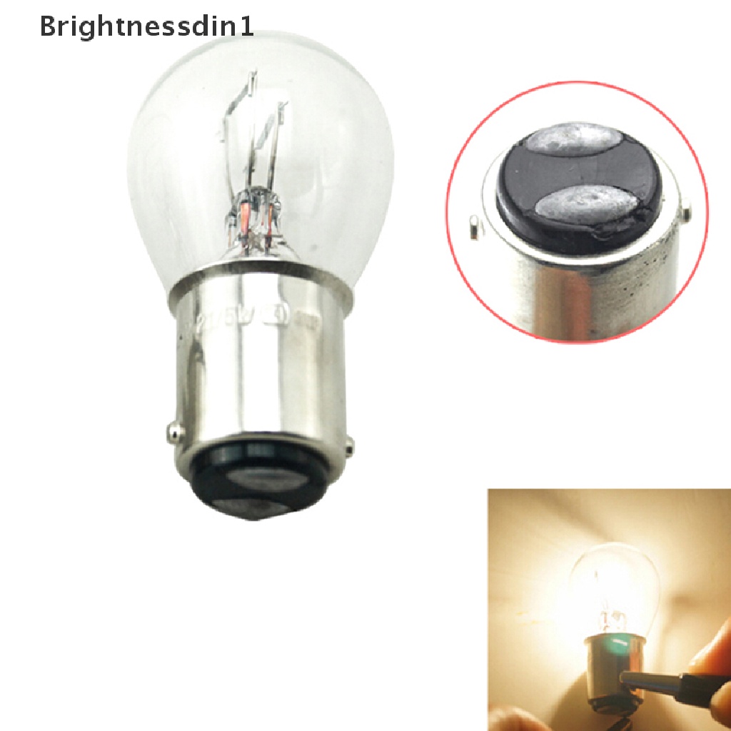 [Brightnessdin1] 2pcs/set 1157bay15d 21/5W Mobil Mundur Cadangan Stop Rem Ekor Lampu Bohlam Butik Kuning