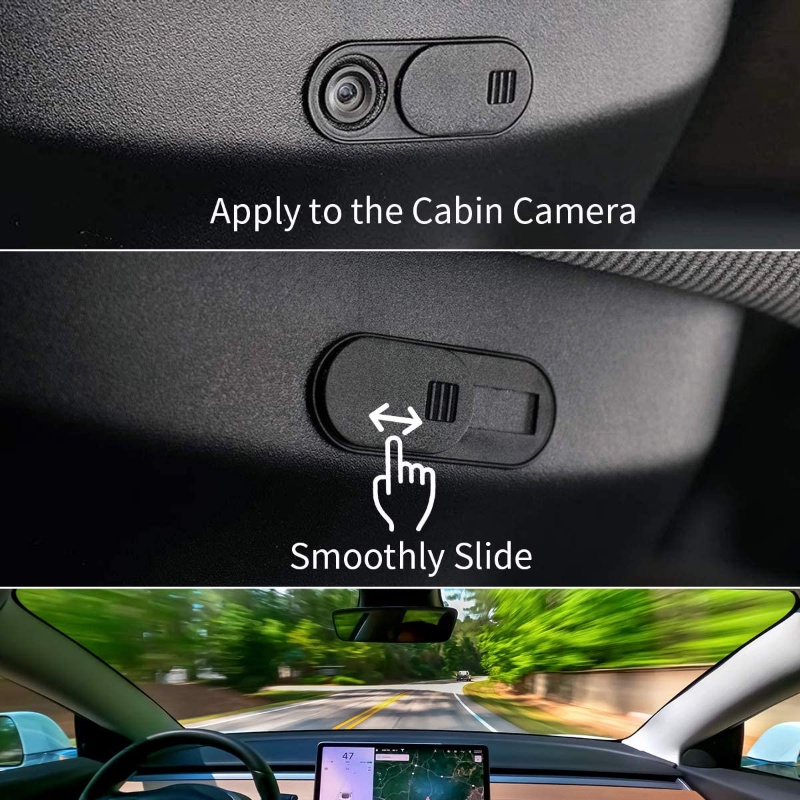 1pc Cover Privasi Kamera Mobil Portabel Slidable Untuk Tesla Model3/Phone Tablet Webcam Tutup Pelindung Anti-Pengintip/Otomotif Interior Mini Camera Blocker