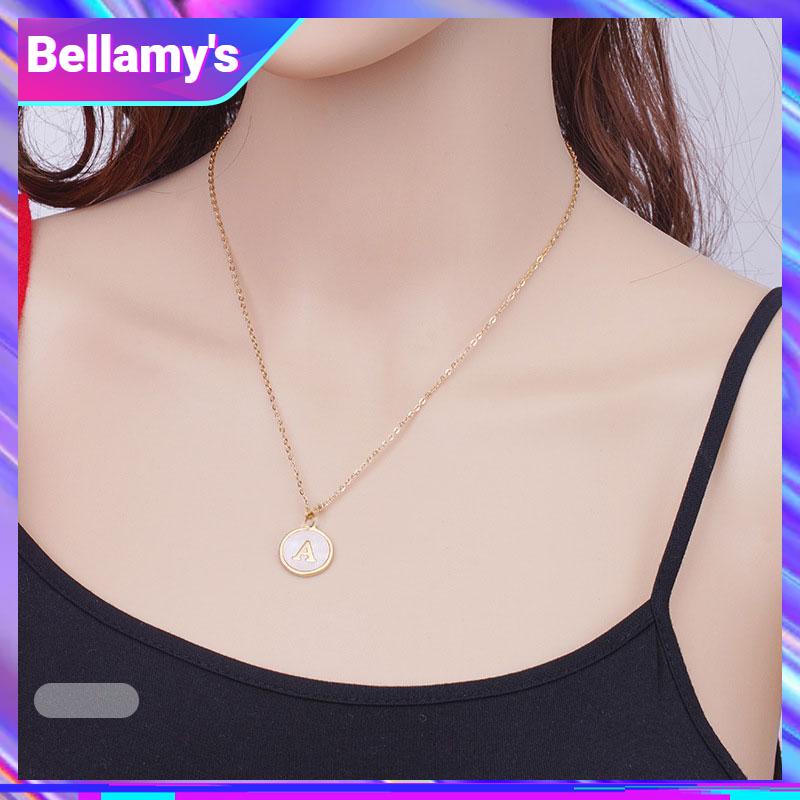 

COD ❤️ Surat Kalung Temperamen Sederhana Serbaguna 26 Huruf Kalung Paduan Rantai Klavikula-Bellamy's