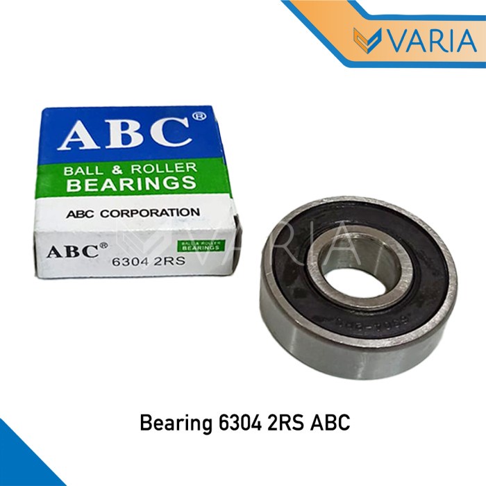 Bearing 6304 2RS ABC 20 x 52 x 15 mm Laher Tutup Karet Double