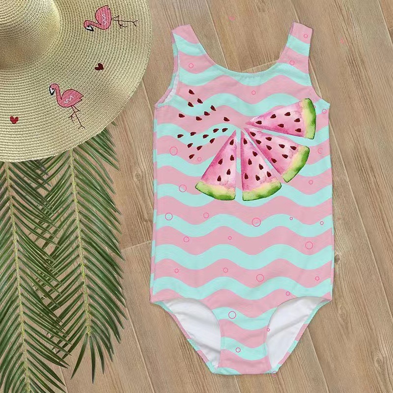 One Piece Baju Renang Anak perempuan Lucu Swimwear Baby Swimsuit Girls print