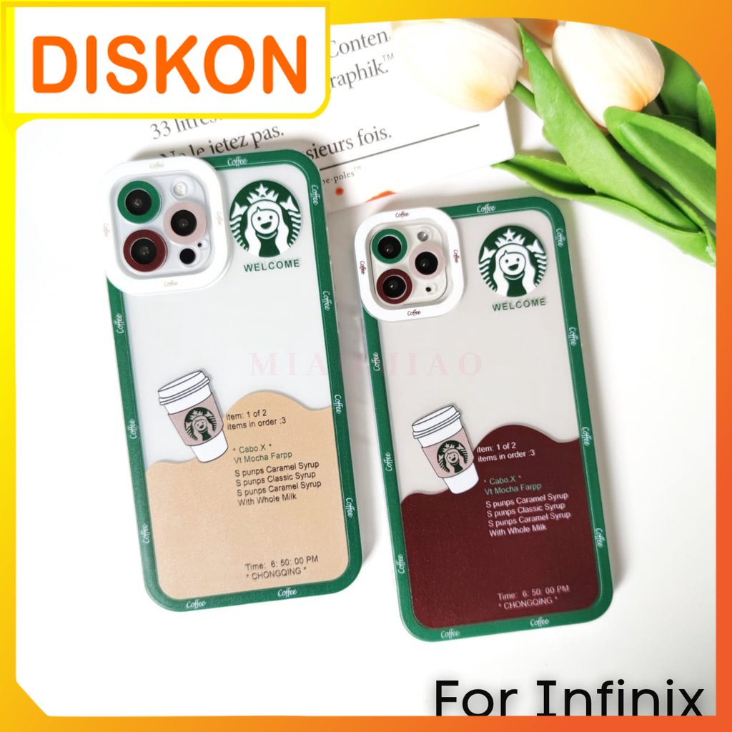 Softcase Casing Case Motif STARBUCKS For HP INFINIX SMART 5 SMART 6 NOTE 10 NOTE 10PRO NOTE 11 NOTE 