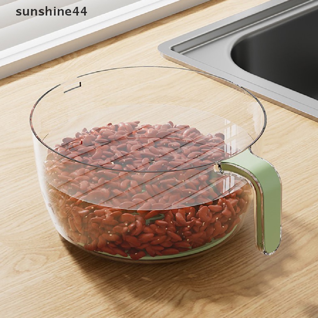 Sunshine Kitchen Drain Basket Bowl Tempat Cuci Beras Colander Basket Strainer Dengan Handle ID