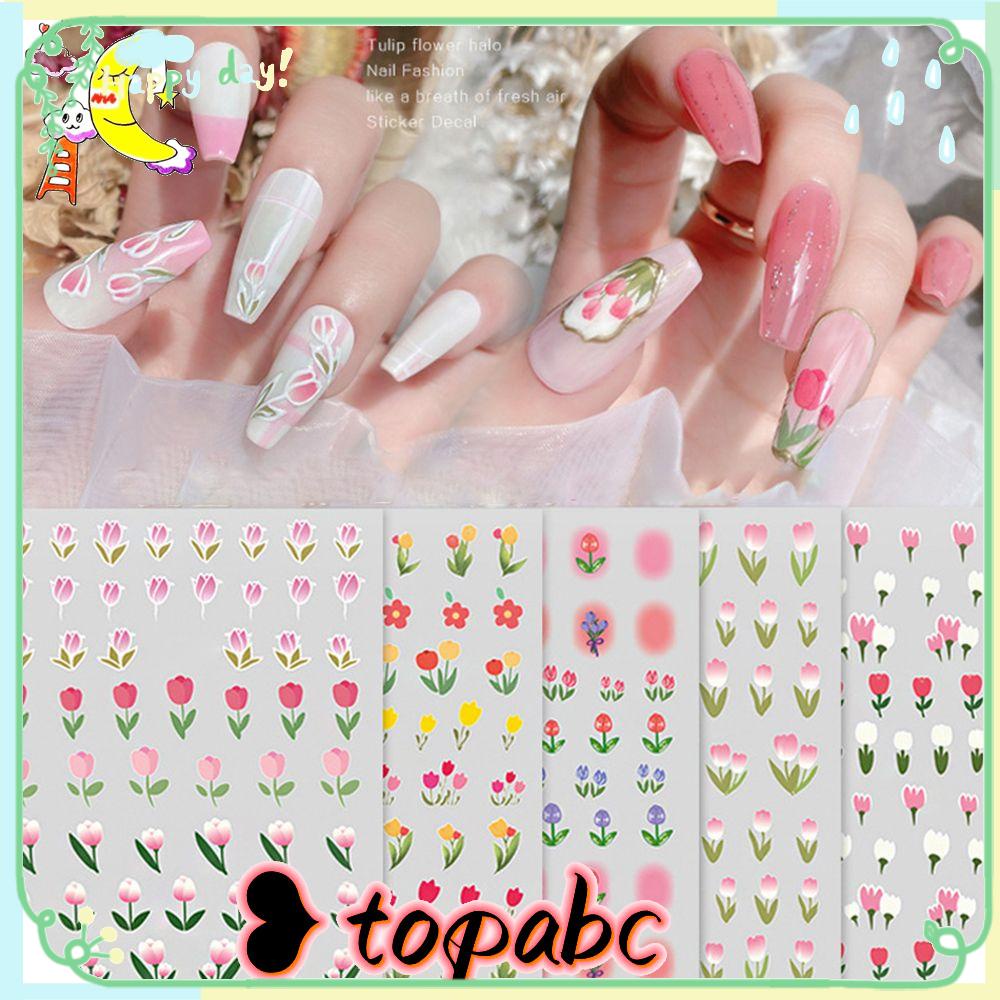 Stiker Kuku TOP Anti Air Tulip DIY Manicure 3D